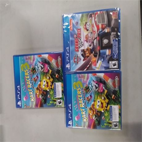 PS4 GAMES SET OF 3 SEE  PICTURE FOR DETAILS