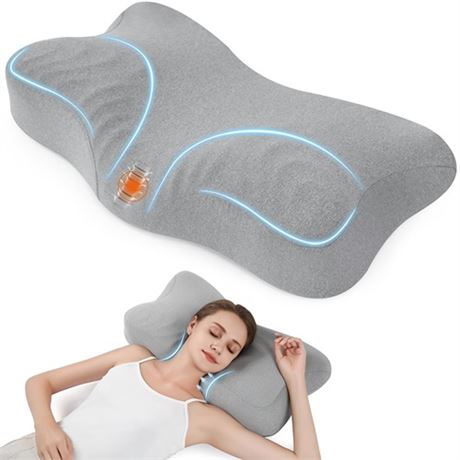 jiaao Memory Foam Cervical Pillows for Neck & Shoulder Pain ReliefErgonomic Nec