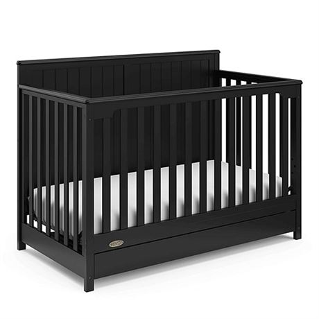 Graco Hadley 5-in-1 Convertible Crib with Drawer - Black