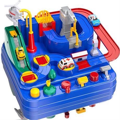 TEMI Kids Race Track Toys with 3 Mini Cars - Puzzl