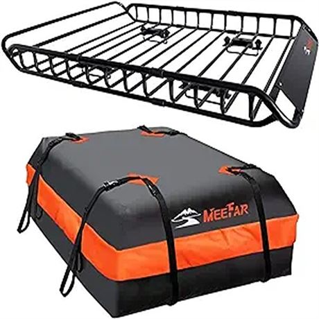 MeeFar Roof Rack Carrier Basket Universal Rooftop 51 X 36 X 5