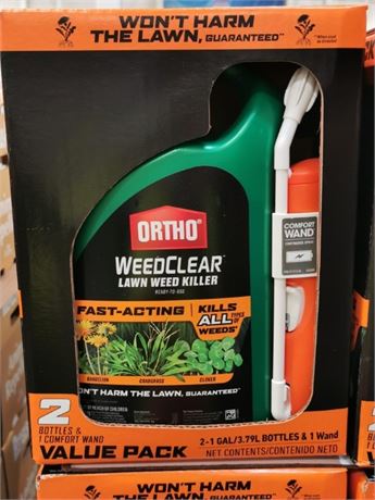 Ortho WeedClear Lawn Weed Killer Ready-to-Use, 1gal, Wand Included - 2 Pack