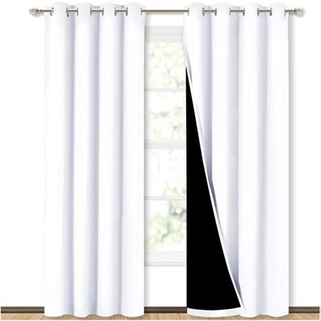 NICETOWN 100 Blackout Window Curtain Panels Cold and Full Light Blocking Drape
