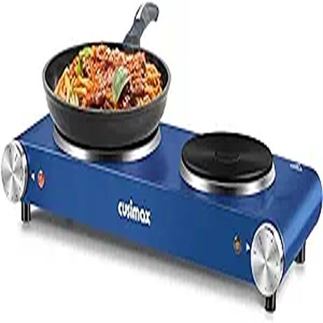 Hot Plate CUSIMAX Double Burner 1800W Electric Cooktop Cast Iron Hot Plate