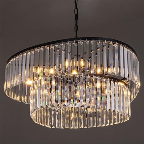 TOCHIC Crystal Chandeliers 29 Modern Farmhouse Chandeliers for Dining Living