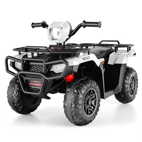 Funcid 12V Kids Ride on ATV 4-Wheeler Quad Battery Powered Electric Car with Hi