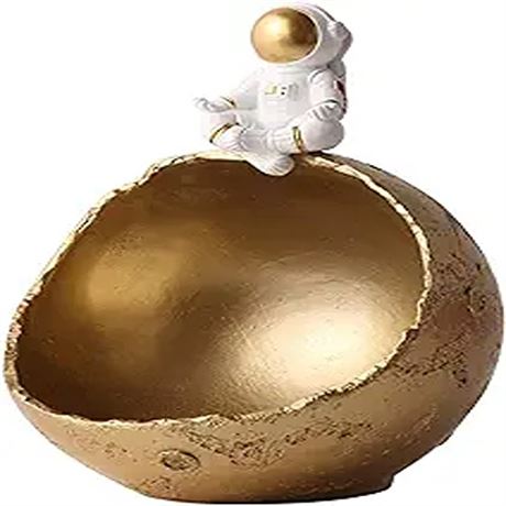 Resin Astronaut Statue Storage Box Astronaut Candy Bowl Key Storage Bowl