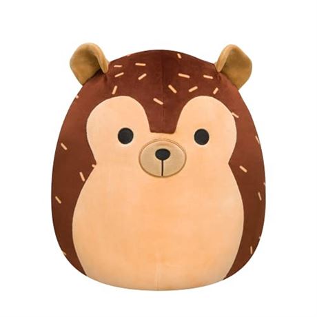 Squishmallows 14-Inch Brown Hedgehog Plush - Add Hans to Your Squad Ultrasoft