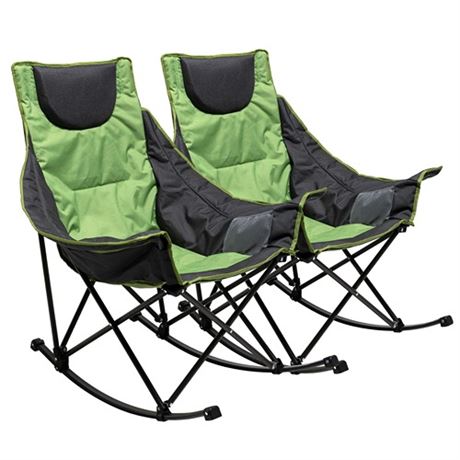 SUNNYFEEL Rocking Camping Chair 2 Pack Luxury Padd