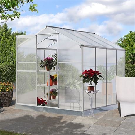 KELRIA 6x8 FT Hybrid Polycarbonate Greenhouse with