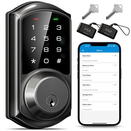Veise Smart Deadbolt with App Control Keyless Entry Smart Lock for Front Door E