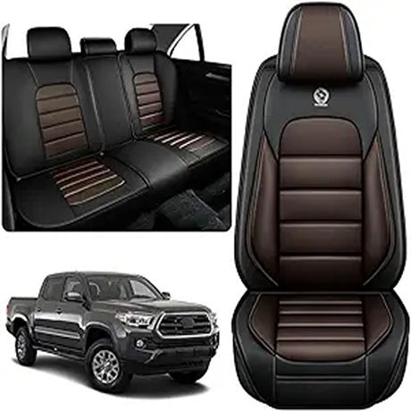 Seat Covers Fit for Toyota Tundra 2008-2024 Waterproof Nappa Leather Truck Seat