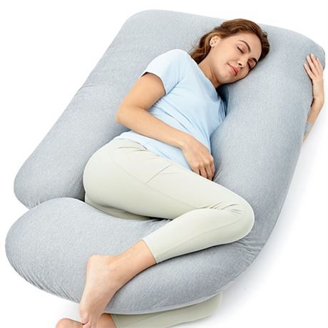 Momcozy Pregnancy Pillows with Cooling Cover U-Shaped Full Body Maternity Pill