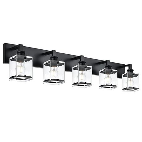 VINLUZ 4 Light Vanity Lights with Clear Glass Shad