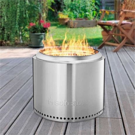 Solo Stove Bonfire 2.0 - 304 Stainless Steel - Portable, Uses Logs, Low Smoke