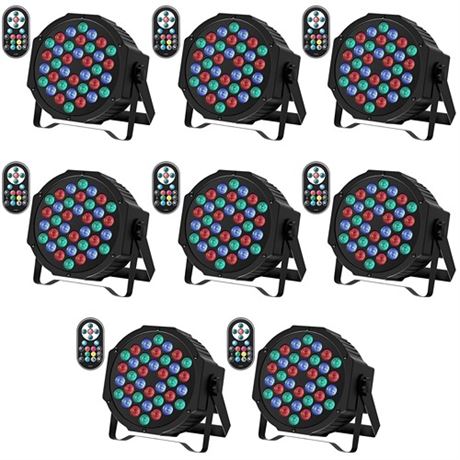 LED Par Lights 36 LED Stage Lights 9 Modes RGB DJ Lights with Sound Activated R