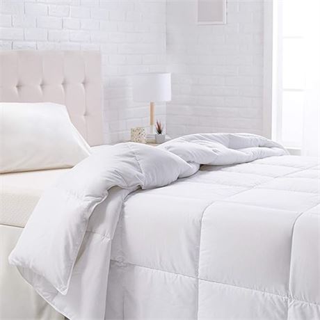 Amazon Basics Down Alternative Bedding Comforter Duvet Insert - King White All