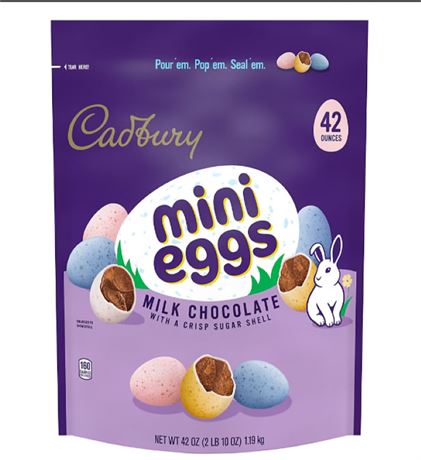 Cadbury Mini Eggs Easter Candy, 42 oz bag