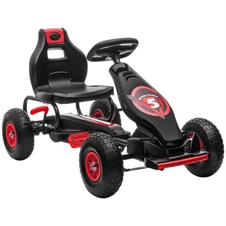 Aosom Kids Pedal Go Kart Ride-on Toy with Ergonomic Comfort Pedal Car