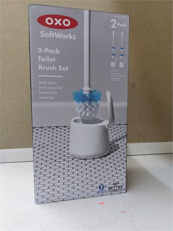 OXO Toilet Brush and Canister Set - 2 Pack