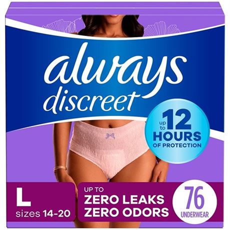 Always Discreet Incontinence Underwear Womens - Maximum Protection - Large - 7