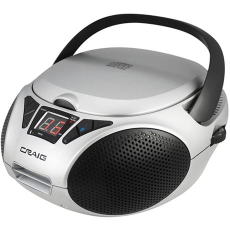 Craig CD6925 Portable Top-Loading Stereo CD Boombox with AMFM Stereo Radio Blu