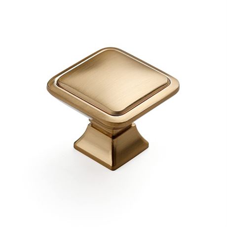 Amerdeco 10 Pack Champagne Bronze Square Kitchen Cabinet Knobs Cabinet Hardware