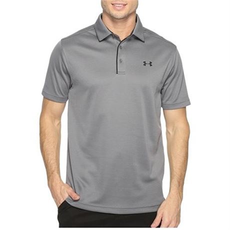 Under Armour Mens Tech Polo T-Shirt - Graphite Gray SIZE L