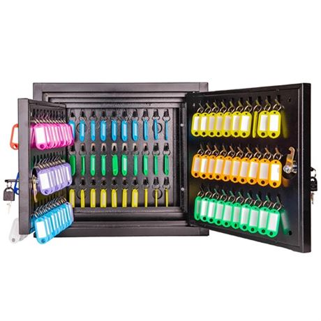 BGHSCA Key Lock Box Cabinet with 120 Hooks Key Cab
