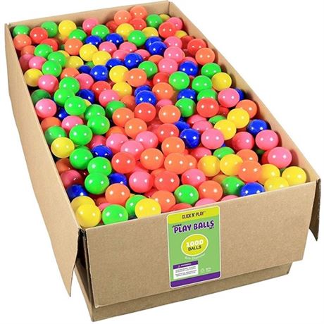 Click N Play Phthalate Free & BPA Free Crush Proof Ball Pit Balls Bulk 1000