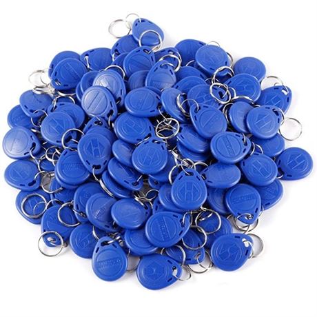 LEXI 100pcs 125KHz Proximity ID Card RFID Keyfobs Token Tag for Door Entry Acce