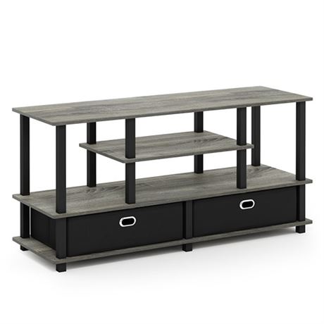 Furinno JAYA Large TV Stand for up to 50-Inch TV with Storage Bin