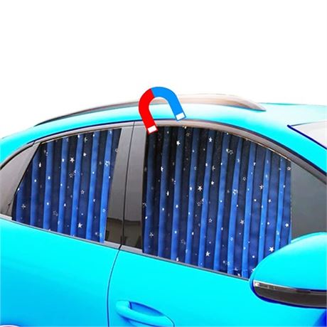 Ovege Car Window Shade -Car Side Window Sun Shade Car Curtain Pleated UV Protec