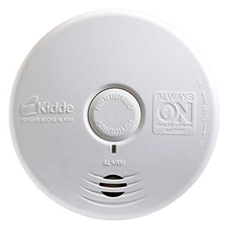 Kidde Smoke Detector 10-Year Battery Photoelectric Sensor Smoke Alarm