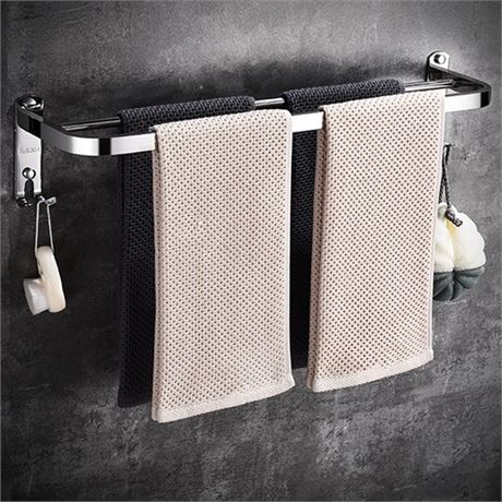IKITCHEN Towel Racks for Bathroom Foldable Stainless Steel Towel Holder Wall Mo