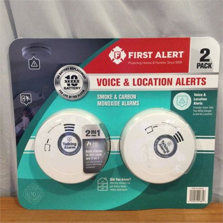 First Alert - Smoke Detector & Carbon Monoxide Detector - 2 Pack