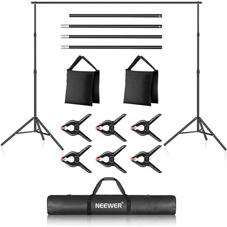 Neewer Photo Studio Backdrop Support System 10ft3m Wide 6.6ft2m High Adjustab