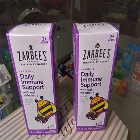 Bb 08 2024 Zarbee S Kids Daily Immune Support Syrup 4 Fl Oz pack of 2