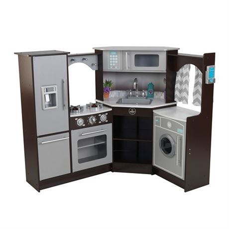 KidKraft  Housekeeping Toys  - Espresso Ultimate Corner Play Kitchen