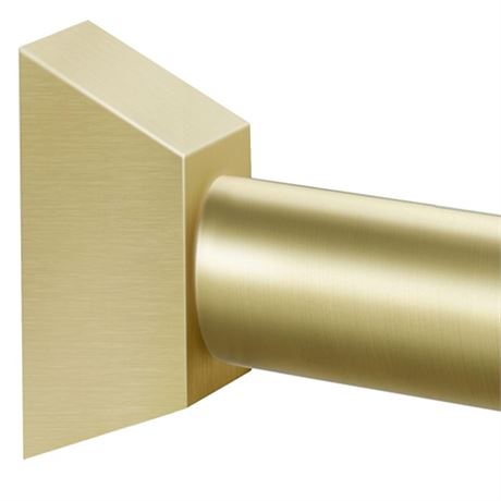 2pk Heavy Duty 1 Inch Brass Curtain Rods for Windows72