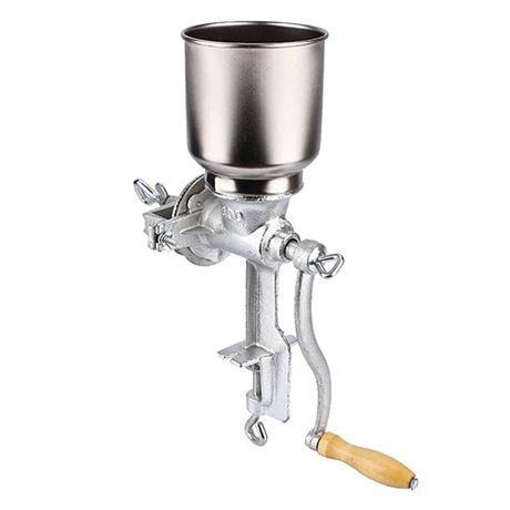 Hand Operated Corn Grain Mill Grinder Useful Kitchen Tool with Big Hopper Adjus
