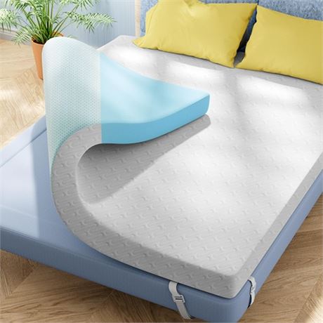 Hicomony Twin Mattress Topper 2 inch Memory Foam M