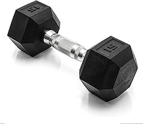 CAP 15lb Coated Hex Dumbbells