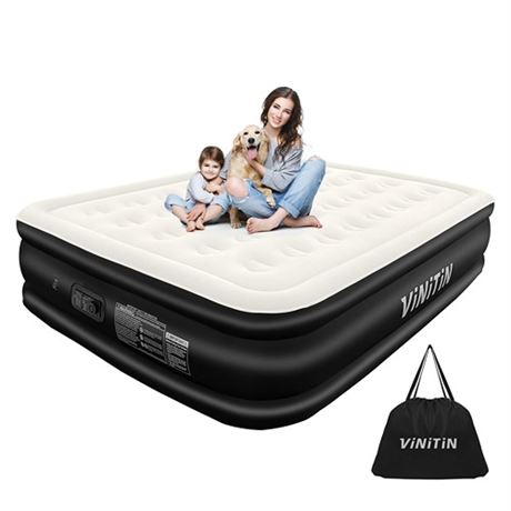Vinitin Queen Air Mattress with Built in Pump 18 Elevated Inflatable Blow Up