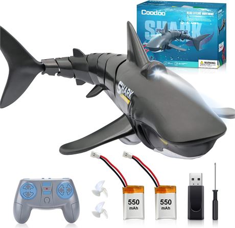 MONOCHILDOING Remote Control Toy for Kids118 Scale High Simulation Shark for P