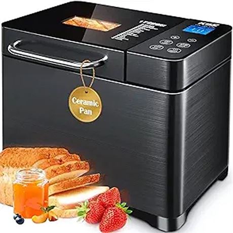 KBS 17-in-1 Bread Maker-Dual Heaters 710W Machine Stainless Steel with