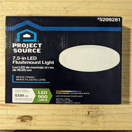 Project Source White LED Flush Mount Light (6 Lights)