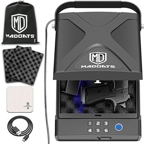 MD MADOATS Car Gun Safe Portable Biometric Safes
