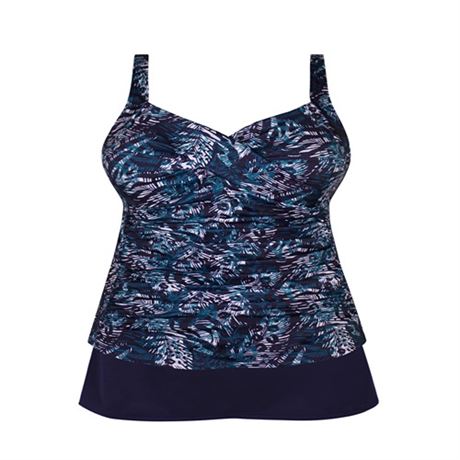 JINXUEER Plus Size Swimwear Floral Tankini Set Ruc