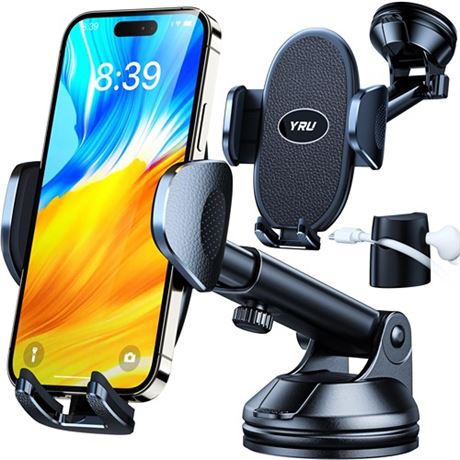 YRU 2024 Upgraded Universal Car Phone Holder Mou